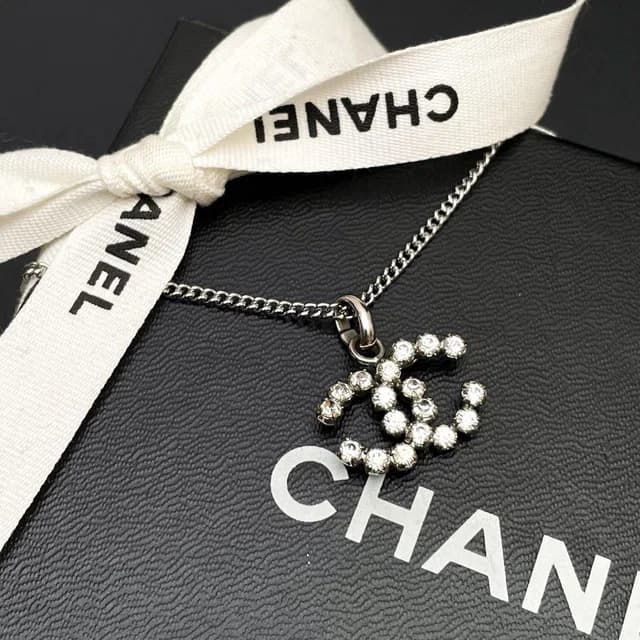 Chanel 00A CC Logo Necklace Rhinestone Icon Coco from The Reluxe, photo 1 of 1