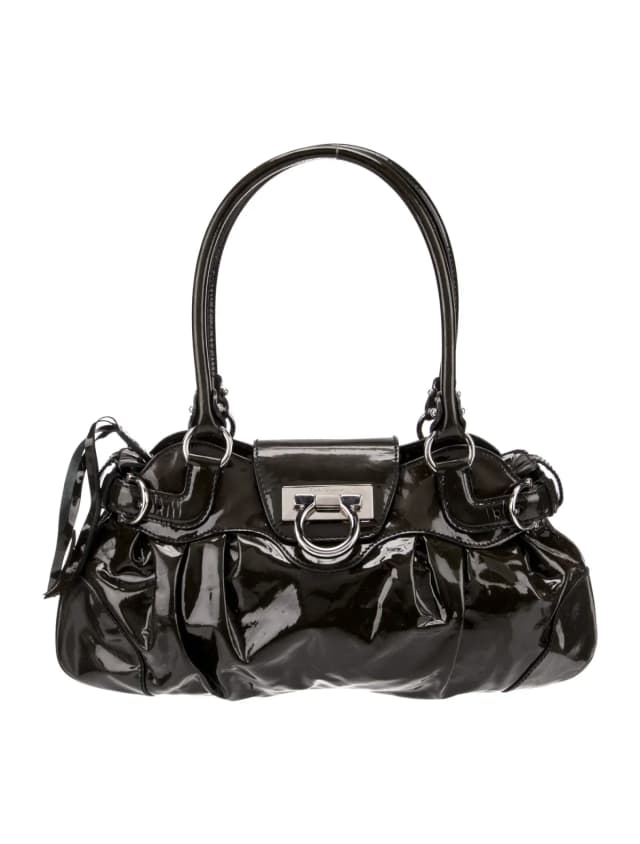 Ferragamo Shoulder Bag Other bag in Black Patent leather from The RealReal, photo 1 of 1