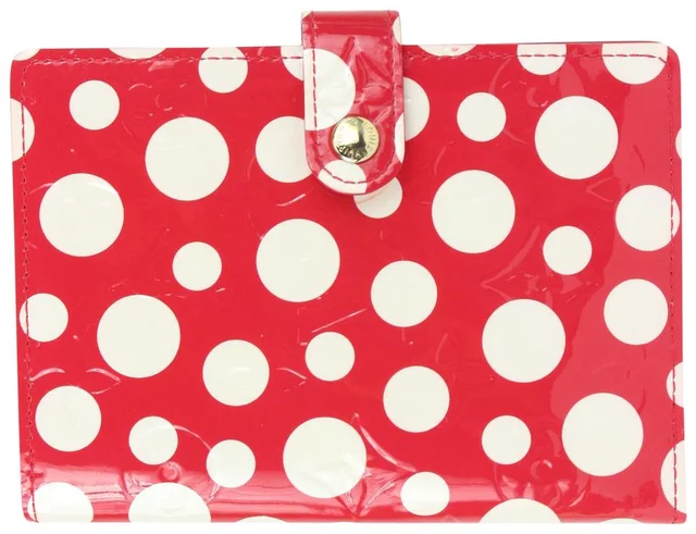 Louis Vuitton Red Kusama Vernis Infinity Dot Pumpkin Small Ring Agenda PM in Red Leather from Bagriculture, photo 1 of 1