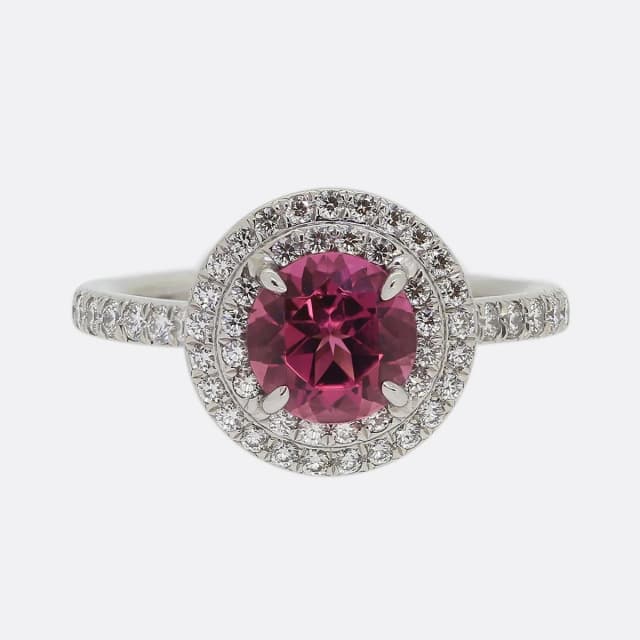 Tiffany & Co. Pink Tourmaline and Diamond Soleste Ring in Pink from The Vintage Jeweller, photo 1 of 1