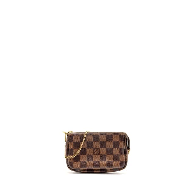Louis Vuitton Mini Pochette Accessoires Damier Ebène Canvas/Leather GHW in Brown Canvas from EMIER, photo 1 of 1