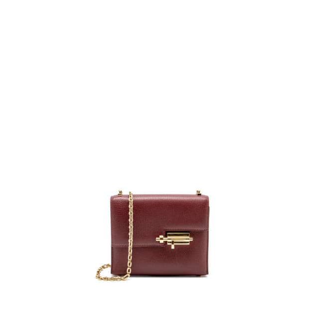Hermès Mini Verrou Chèvre Mysore Rouge H GHW Stamp D in Burgundy Goatskin from EMIER, photo 1 of 1