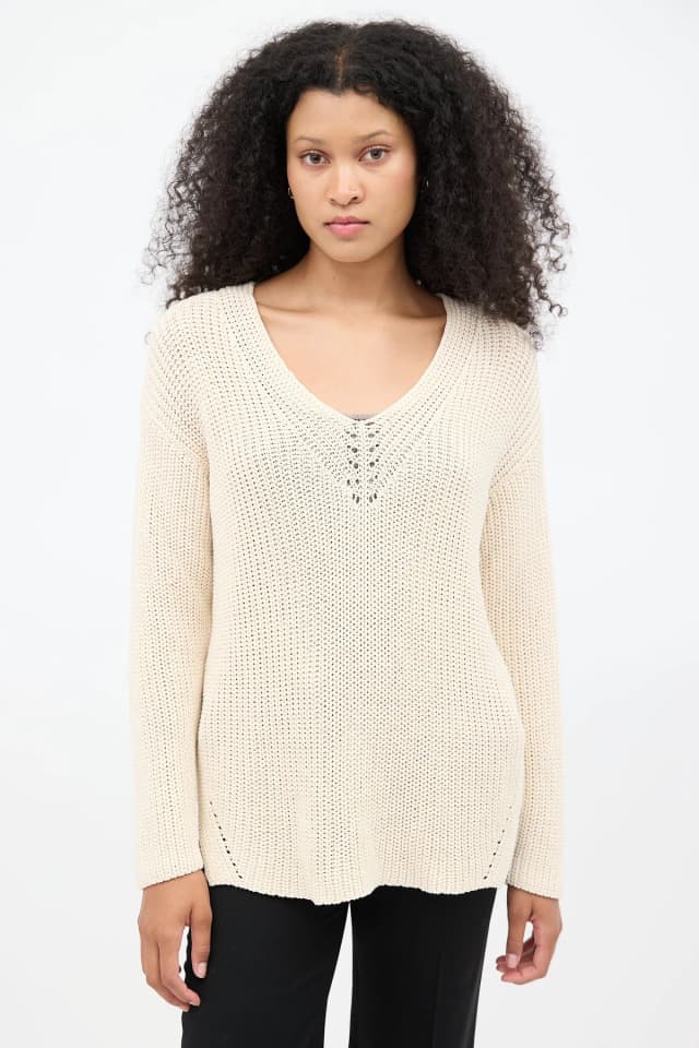 The Row Knit V-Neck Sweater from VSP Consignment, photo 1 of 1