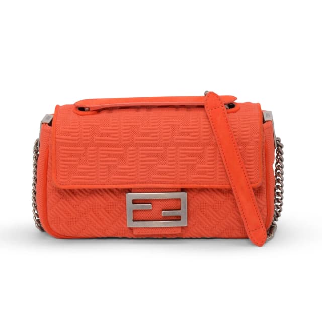 Fendi x Skims Orange Technical Knit Midi Chain Baguette in Orange from Blue Spinach, photo 1 of 1