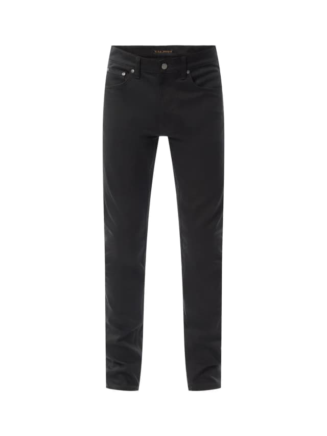 Nudie Jeans Lean Dean Dry Ever Black Slim Jeans in DRYEVERBLACK, image 1 of 1 from Fenwick