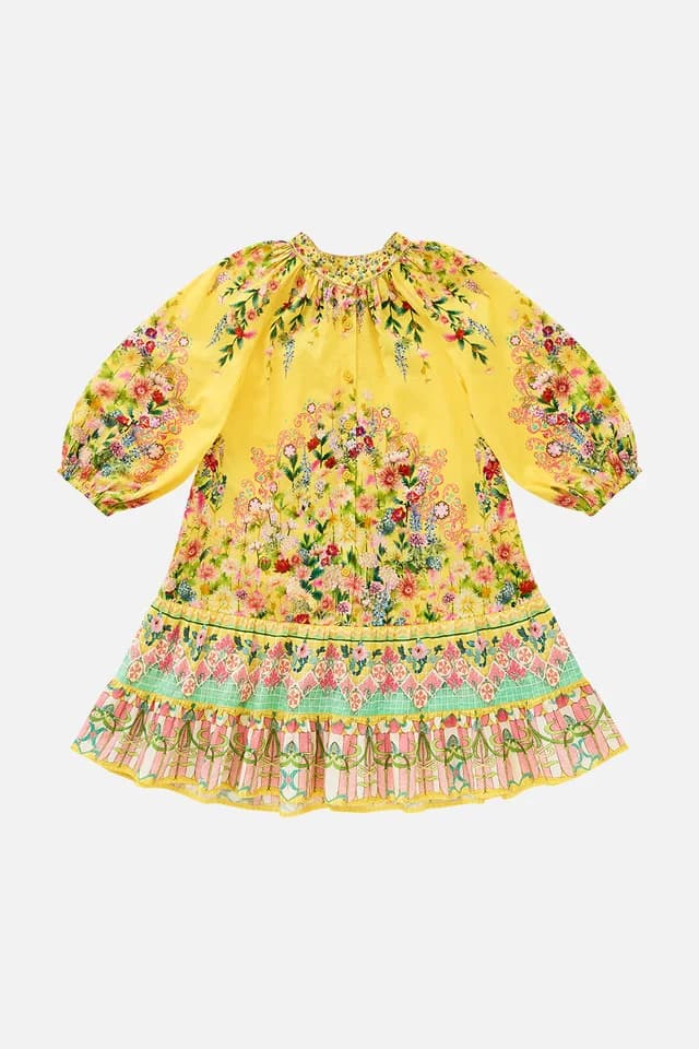 Camilla eBoutique KIDS SHIRT MINI DRESS WITH PUFF SLEEVE LADY LIMONADA, image 1 of 1 from CAMILLA