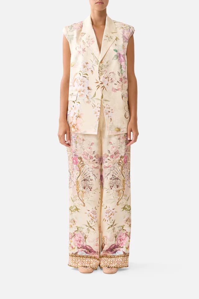 Camilla eBoutique WIDE LEG WAISTED PANT ADORNED IN ARANJUEZ, image 1 of 1 from CAMILLA