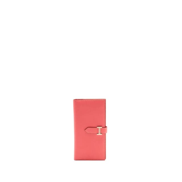 Hermès Béarn Soufflet Wallet Chevre Mysore Rose Lipstick SHW Stamp A in Pink Goatskin from EMIER, photo 1 of 1