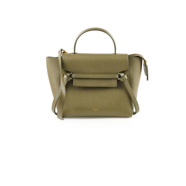 Celine Micro Khaki Belt Bag in Green Leather from The Purse Affair, photo 1 of 1