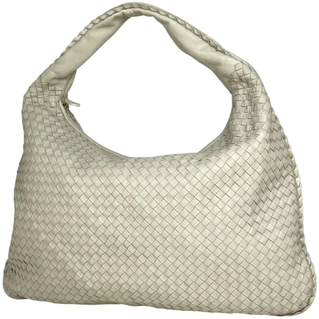 Bottega Veneta Shoulder Bag Intrecciato Leather Ivory in White Woven leather from The Reluxe, photo 1 of 1