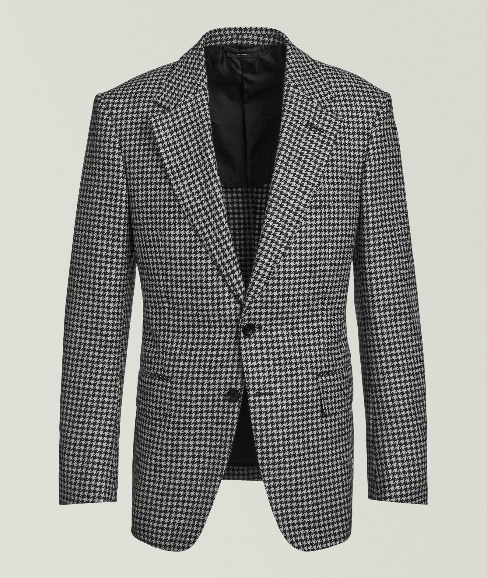 TOM FORD Shelton Houndstooth Wool Sport Jacket in Black 59% cupro, 41% silk, image 1 of 1 from Harry Rosen