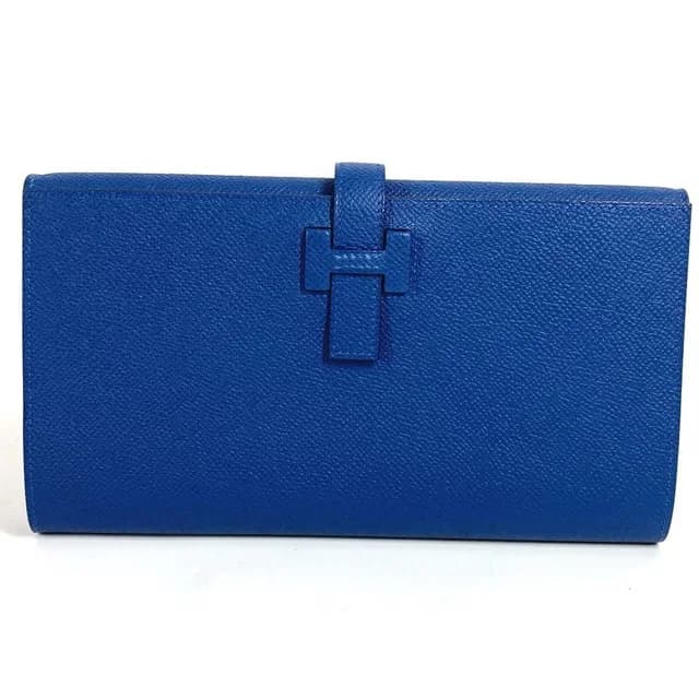 Hermès Long Wallet New-H Passant Toutemman Epsom Deep Blue in Blue Epsom leather from The Reluxe, photo 1 of 1