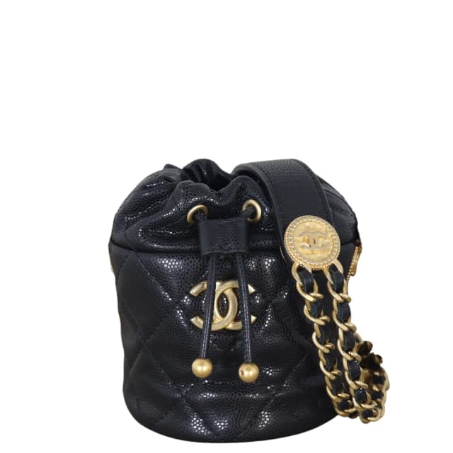 Chanel Twist Your Buttons Bucket Bag Micro in Caviar leather from Luxe.It.Fwd, photo 1 of 1