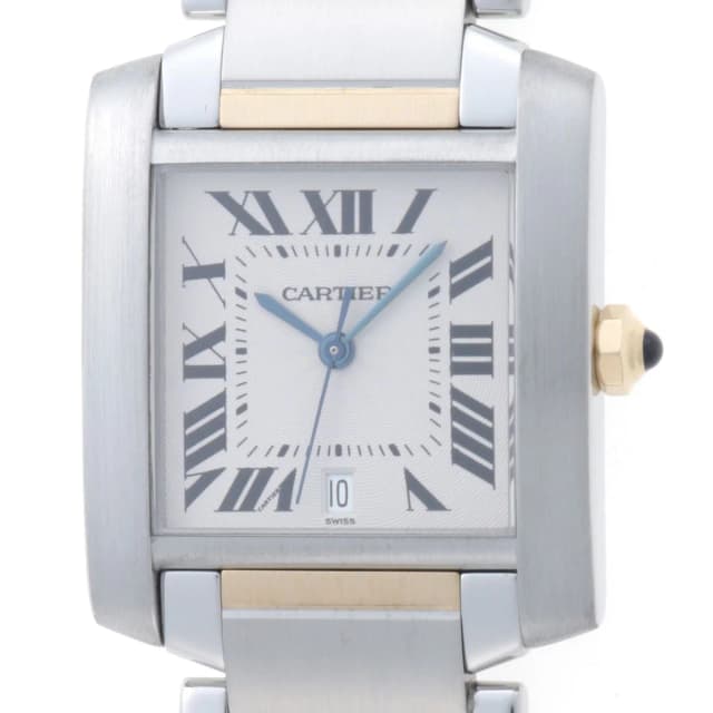 Cartier Tank Francaise LM Ivory Watch 18k Yellow Gold Stainless Steel Automatic in White from The Reluxe, photo 1 of 1