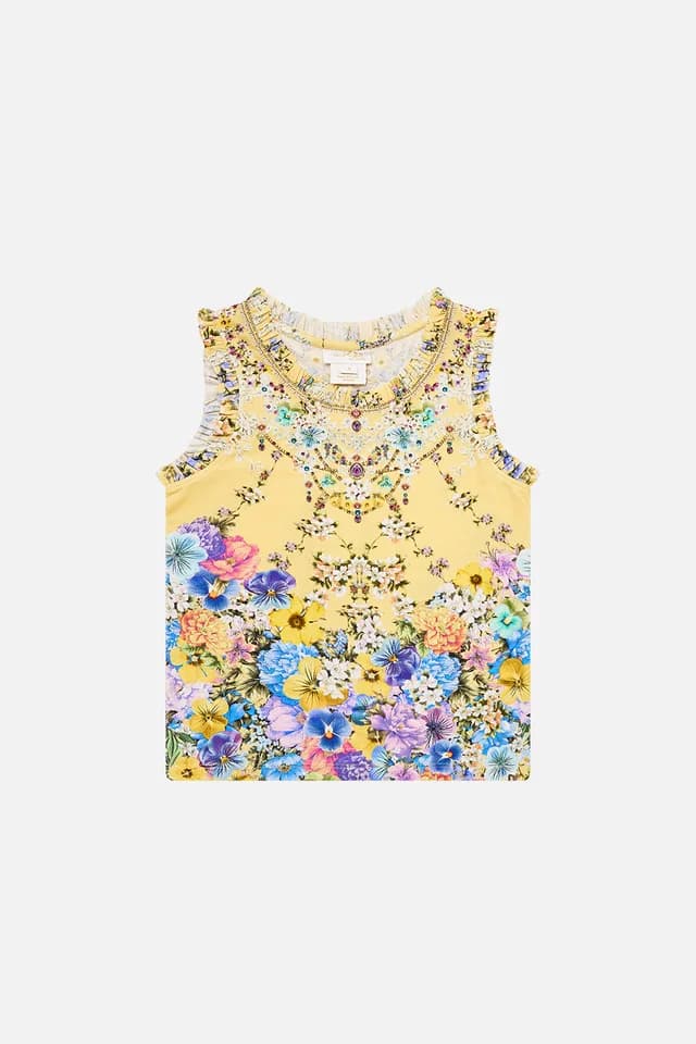 Camilla eBoutique KIDS TANK TOP WITH FRILL EDGE DARLING BUDS, image 1 of 1 from CAMILLA