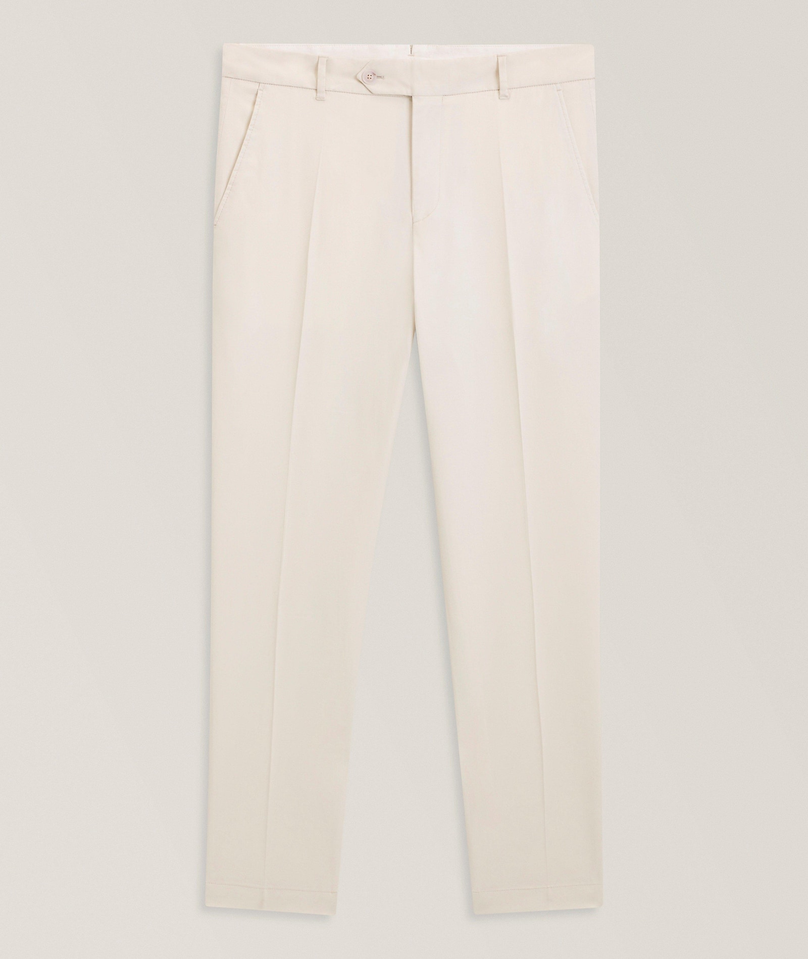 BOSS Perin Lyocell-Blend Tapered Pants in White 76% lyocell, 22% cotton, 2% elastane, image 1 of 1 from Harry Rosen