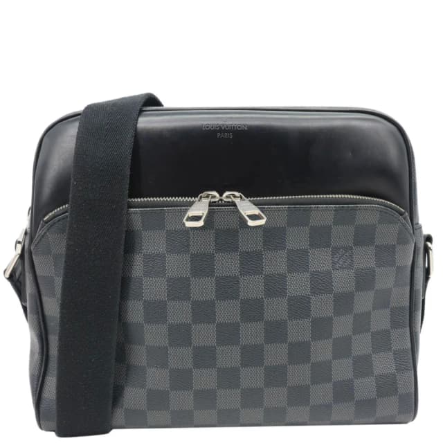 Louis Vuitton Dayton Reporter PM Damier Graphite Crossbody Bag Black in Black Canvas from Dallas Designer Handbags, photo 1 of 1