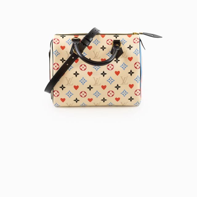 Louis Vuitton Game On Speedy 25 Bandouliere Cream in White Canvas from The Purse Affair, photo 1 of 1