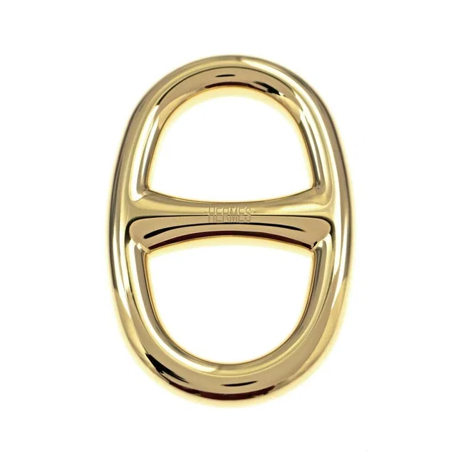 Hermès Scarf Ring Chaine D'Ancre Permanent Brass Gold Color GD Necklace Style in Gold from The Reluxe, photo 1 of 1