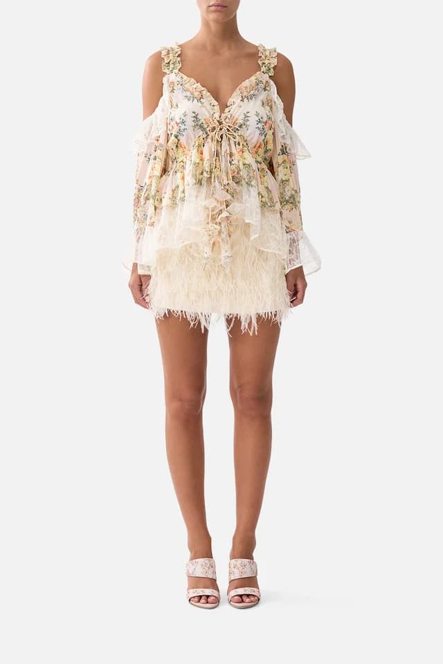 Camilla eBoutique FEATHER MINI SKIRT TWILIGHT IN ISTANBUL, image 1 of 1 from CAMILLA