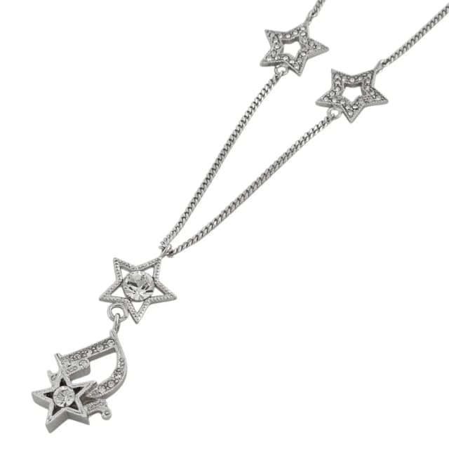 Dior Necklace Star Motif Silver Plated Rhinestone in Silver from The Reluxe, photo 1 of 1