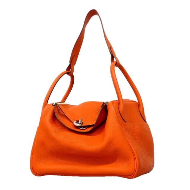 Hermès Handbag Lindy 30 Taurillon Clemence Tail Pateau Silver 2-Way Back in Silver Clemence leather from The Reluxe, photo 1 of 1