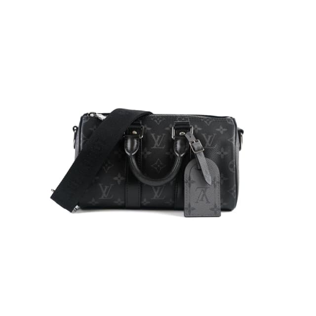 Louis Vuitton Keepall Bandouliere 25 Black in Black Coated canvas from The Purse Affair, photo 1 of 1