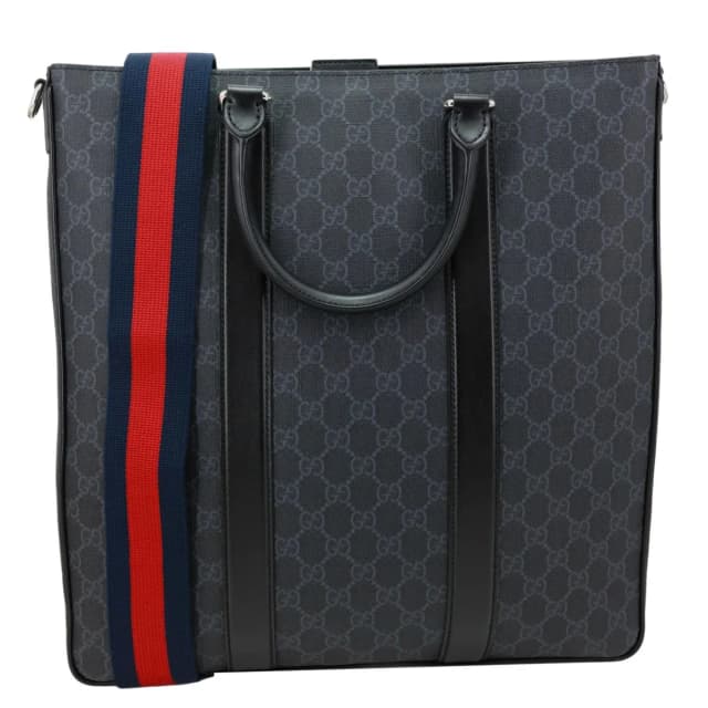 Gucci GG Supreme Canvas Tote Black 794918 in Black Canvas from Dallas Designer Handbags, photo 1 of 1