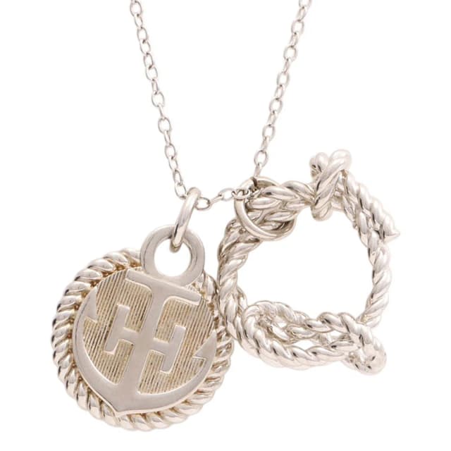 Hermès Cordage Sailing Rope Necklace Silver from VINTAGE QOO TOKYO, photo 1 of 1