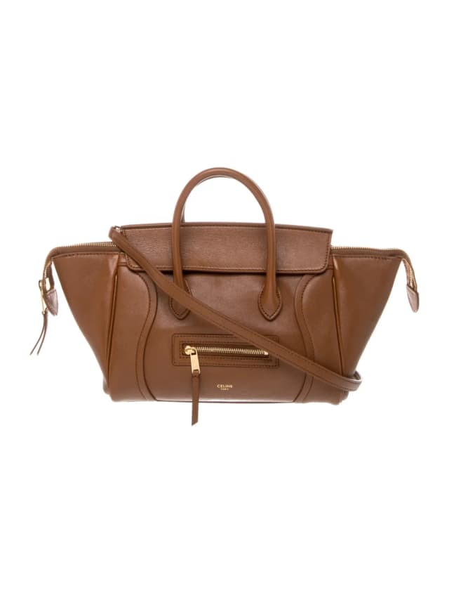 Celine Little Luggage 2025 in red|brown Leather from The RealReal, photo 1 of 1