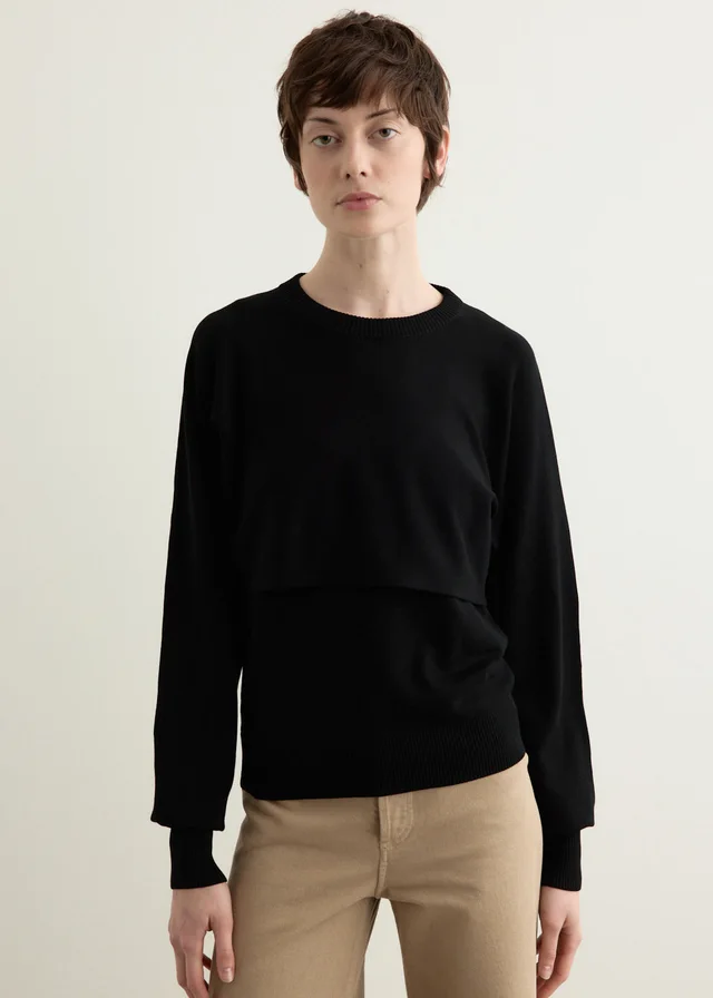 St Agni Two Piece Jumper in Black, image 1 of 1 from Incu