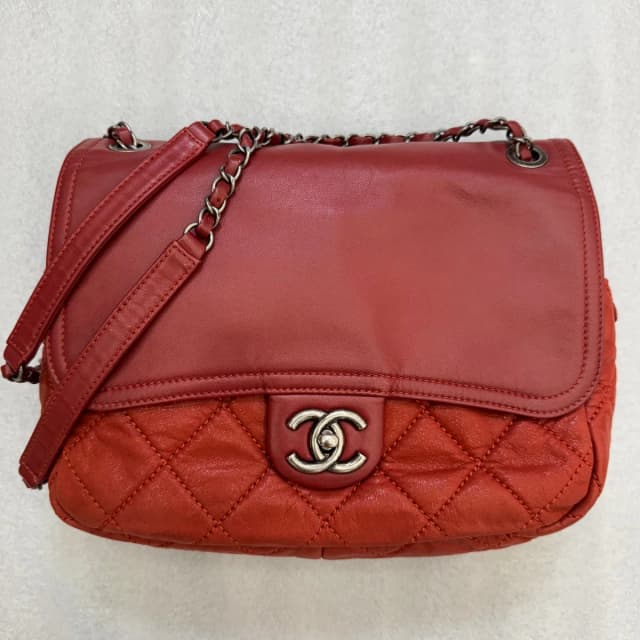 Chanel Red Calfskin In the Mix Flap in Red Calfskin from SparklesnDreams, photo 1 of 1