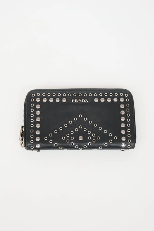 Prada Embellished Zip Wallet in Leather from VSP Consignment, photo 1 of 1