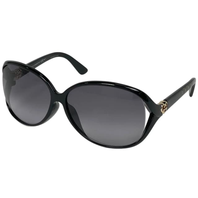 Gucci GG Logo Sunglasses Eyewear Lovely Heart Acetate Black in Black from The Reluxe, photo 1 of 1