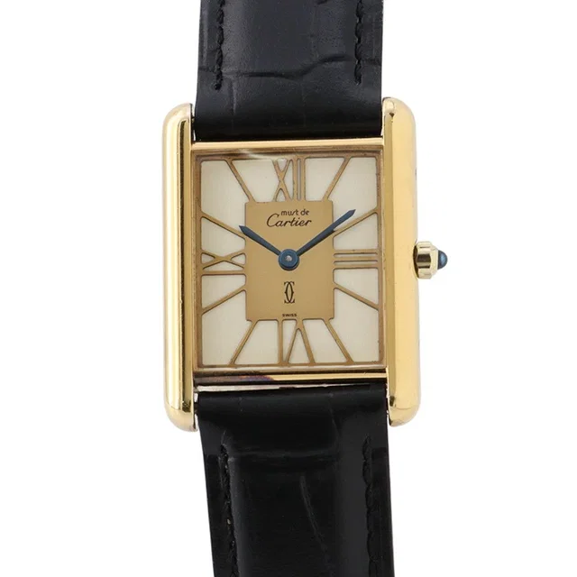 Cartier Must Tank LM Vermeil 6 Watch Ivory Dial in White Crocodile from The Reluxe, photo 1 of 1