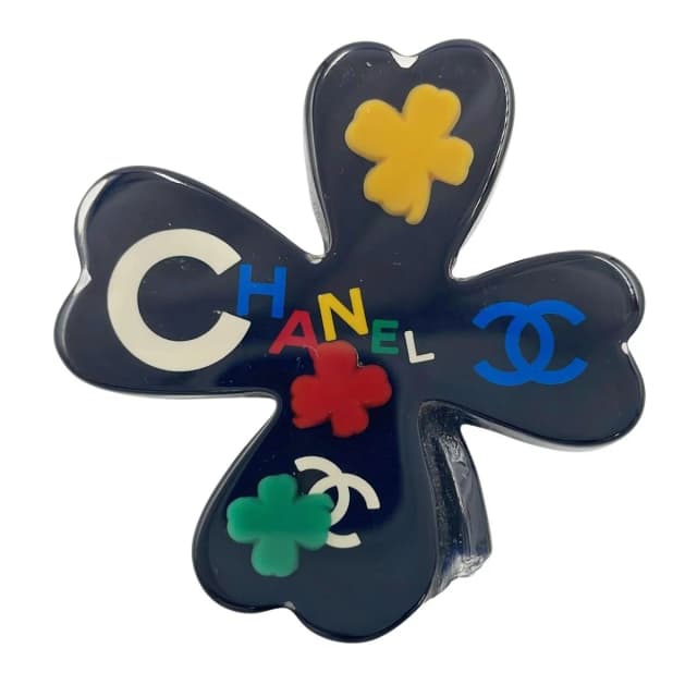 Chanel 04P Clover Brooch With Bean Black Multicolor in Black from The Reluxe, photo 1 of 1