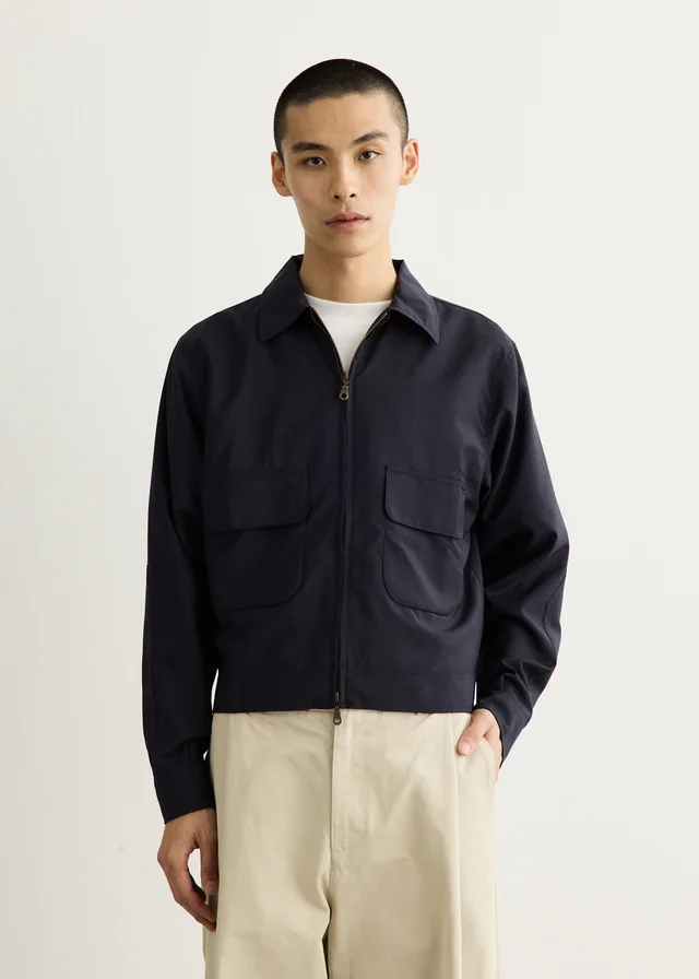 Carter Young Wool Andover Jacket in Midnight, image 1 of 1 from Incu