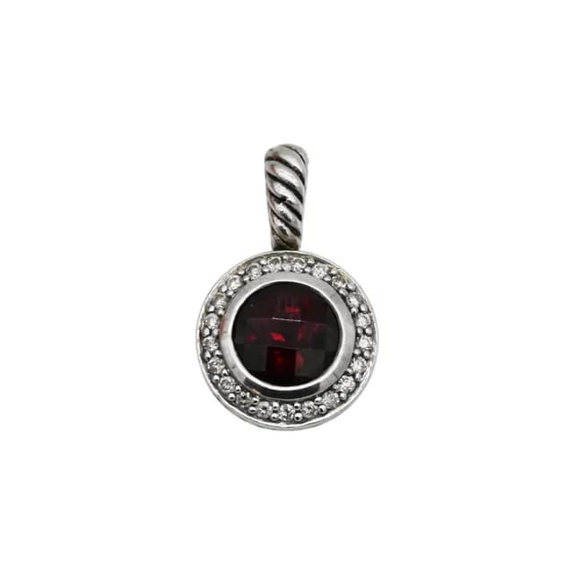 David Yurman Cerise Garnet & Pavé Diamond Pendant from Clotheshorse Anonymous, photo 1 of 1