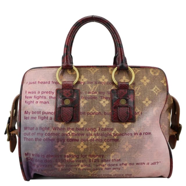 Louis Vuitton Richard Prince Graduate Jokes Monogram Canvas Satchel Bag Pink in Pink Coated canvas from Dallas Designer Handbags, photo 1 of 1