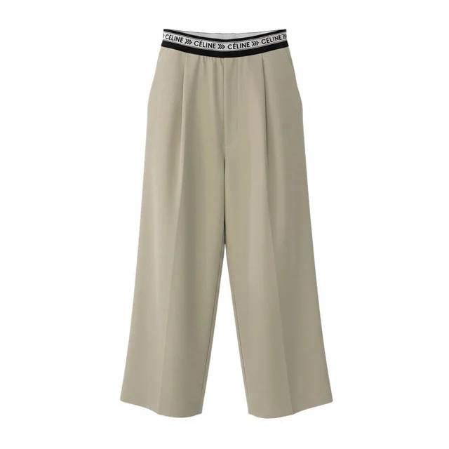 Celine E8 Logo Waist Pants Bottom Beige Cotton 36 in Beige from The Reluxe, photo 1 of 1