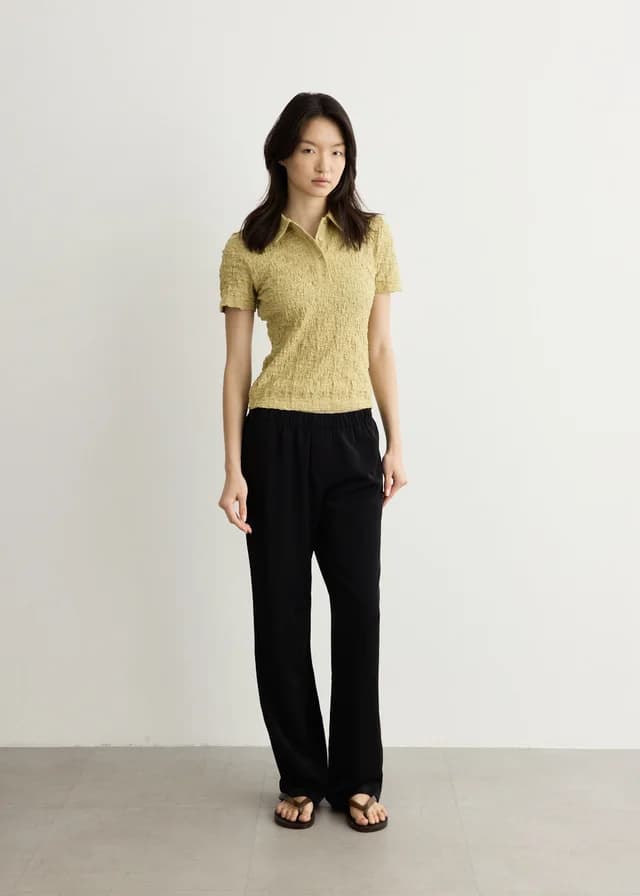 Samsoe Samsoe Hoys Straight Pants in BLACK, image 1 of 1 from Incu