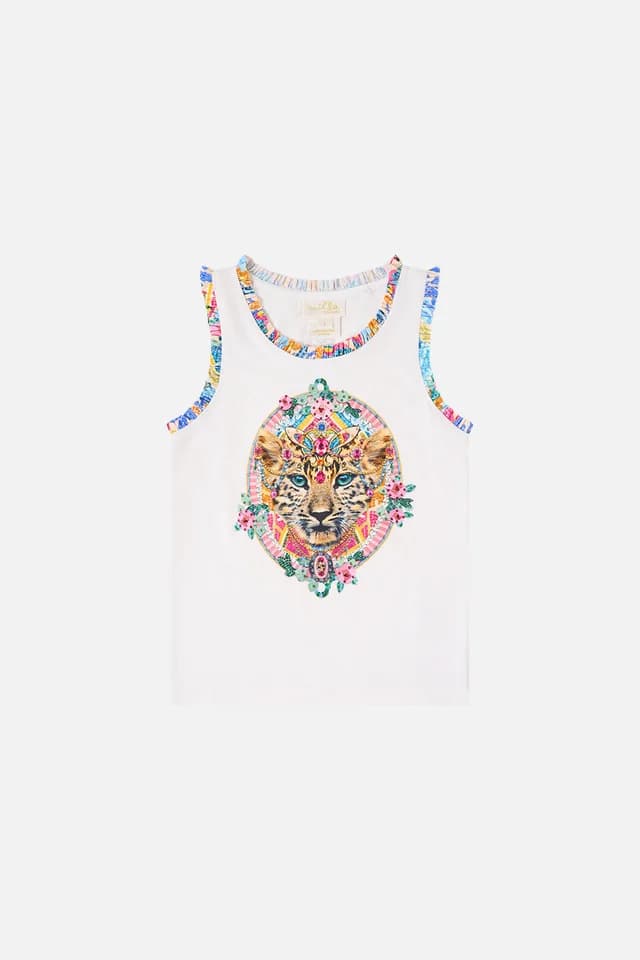 Camilla eBoutique KIDS TANK TOP WITH FRILL EDGE NAVÀS NOUVEAU, image 1 of 1 from CAMILLA