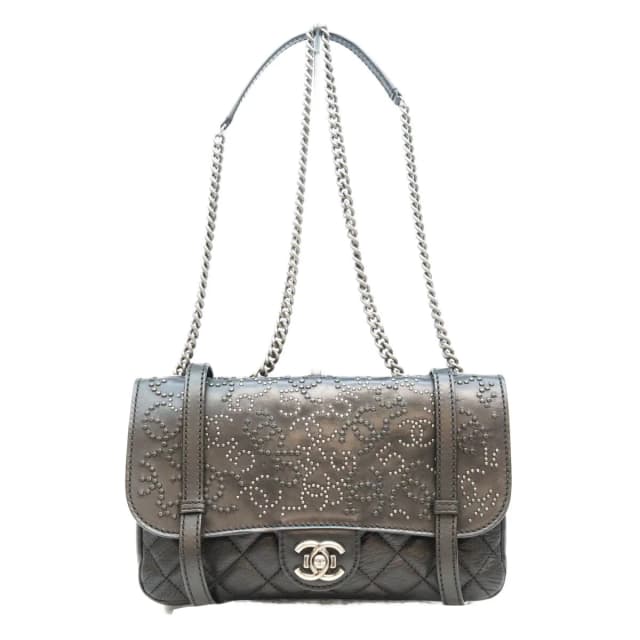 Chanel Black Calfskin S Paris Dallas Studs Buckle Flap Shoulder Bag in Black Calfskin from The Reluxe, photo 1 of 1