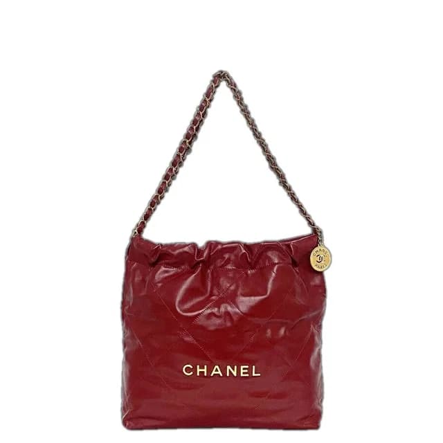 Chanel Drawstring Shoulder Bag Red 22 in Red Calfskin from The Reluxe, photo 1 of 1