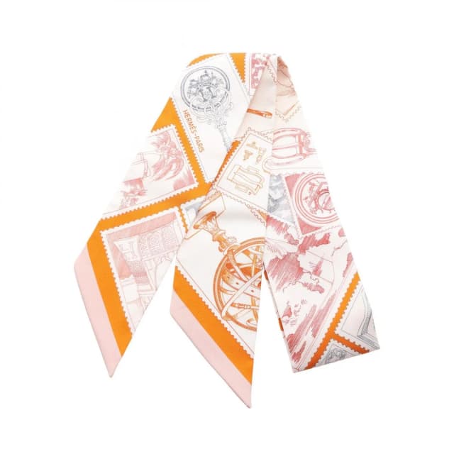 Hermès Scarf Twilly le Philateliste du Faubourg Ribbon Silk in Silk from The Reluxe, photo 1 of 1