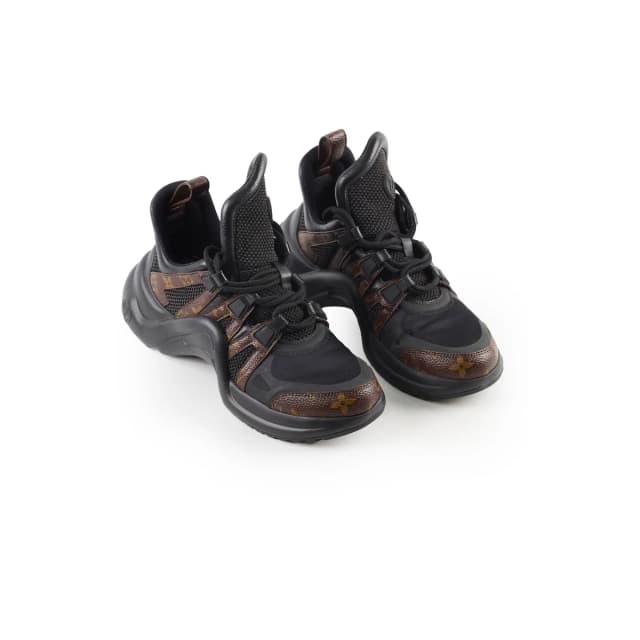 Louis Vuitton Women's Sneaker Black/Monogram Size36.5 in Black from The Purse Affair, photo 1 of 1