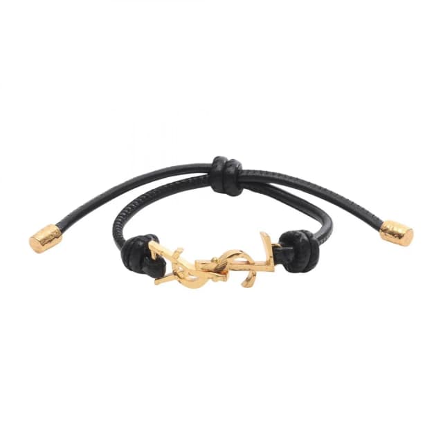 Saint Laurent Bracelet Cassandra Black Leather in Black Leather from The Reluxe, photo 1 of 1