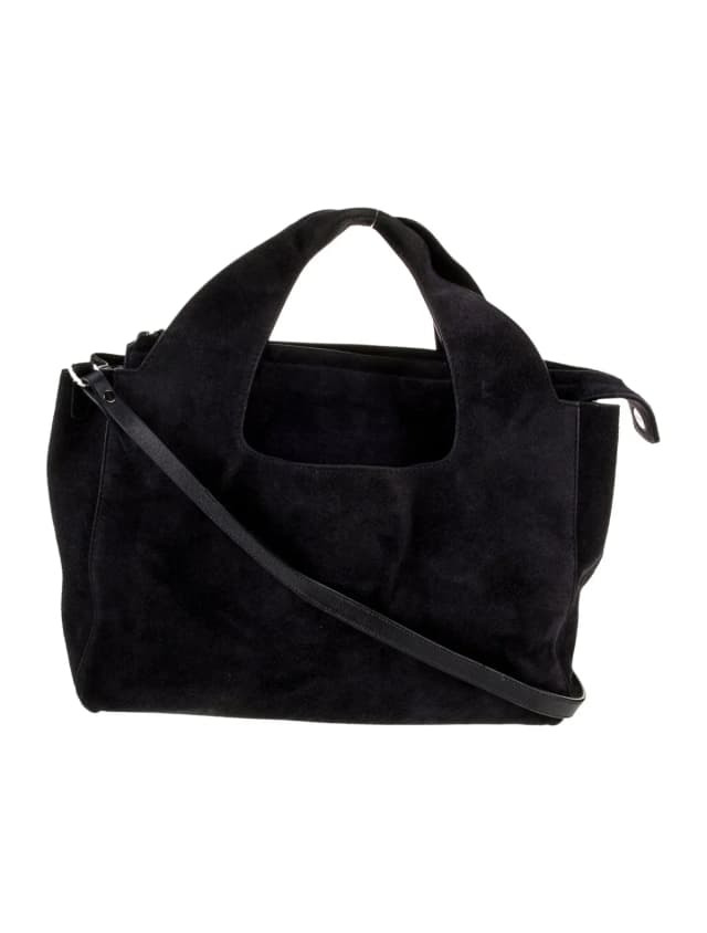 The Row Top Handle Other bag in Blue Suede from The RealReal, photo 1 of 1