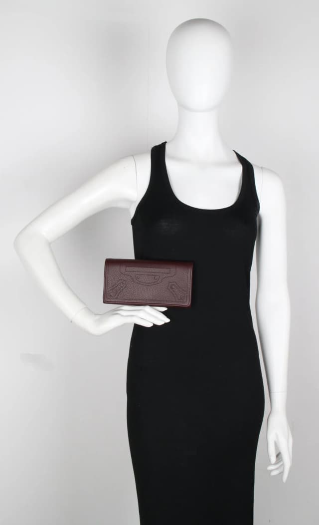 Balenciaga City Blackout Wallet Flap, Acajou/Silver, image 1 of 1 from Cultstatus