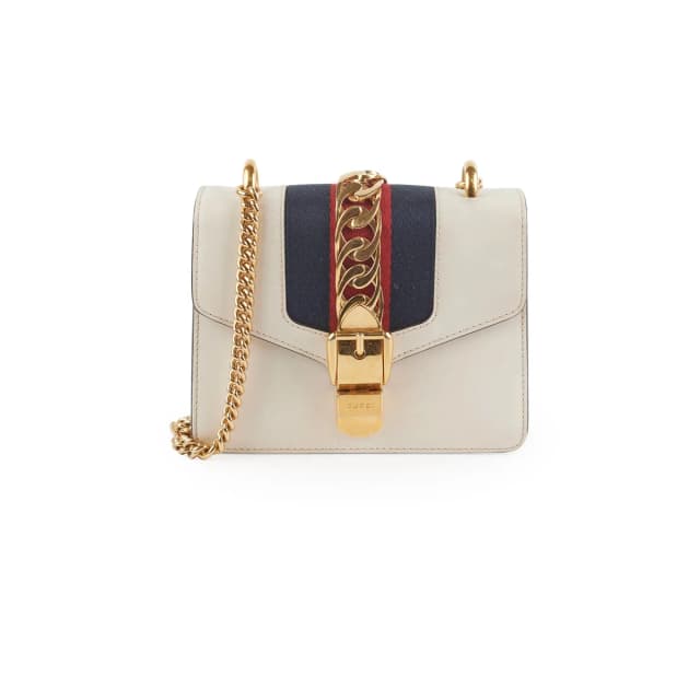 Gucci Mini Sylvie Bag Cream in White Leather from The Purse Affair, photo 1 of 1